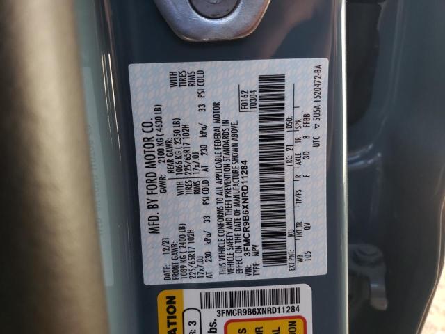 Photo 10 from auction – 2022 FORD BRONCO SPO with VIN 3FMCR9B6XNRD11284