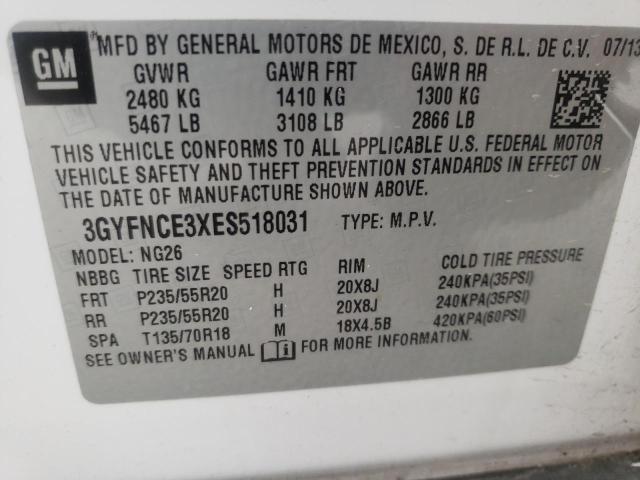 Photo 10 from auction – 2014 CADILLAC SRX PERFOR with VIN 3GYFNCE3XES518031