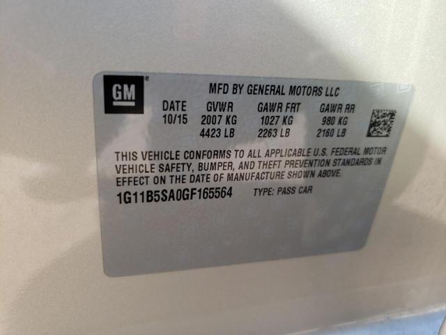 Photo 10 from auction – 2016 CHEVROLET MALIBU LIM with VIN 1G11B5SA0GF165564