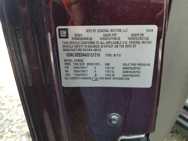 Photo 10 from auction – 2010 CHEVROLET TRAVERSE L with VIN 1GNLVEED4AS131310