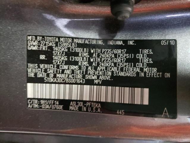 Photo 10 from auction – 2011 TOYOTA SIENNA with VIN 5TDKA3DC7BS001643