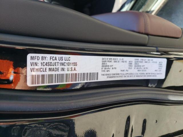 Photo 10 from auction – 2022 DODGE DURANGO CI with VIN 1C4SDJET1NC101155