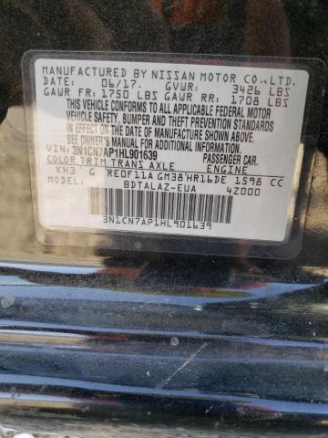 Photo 10 from auction – 2017 NISSAN VERSA S with VIN 3N1CN7AP1HL901639