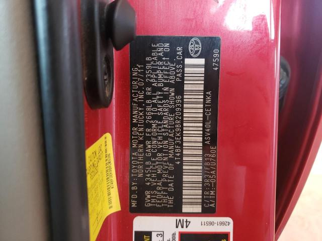 Photo 10 from auction – 2011 TOYOTA CAMRY BASE with VIN 4T4BF3EK9BR209396