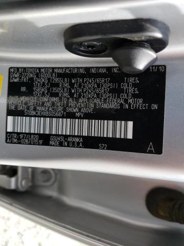 Photo 10 from auction – 2011 TOYOTA HIGHLANDER with VIN 5TDBK3EHXBS056871