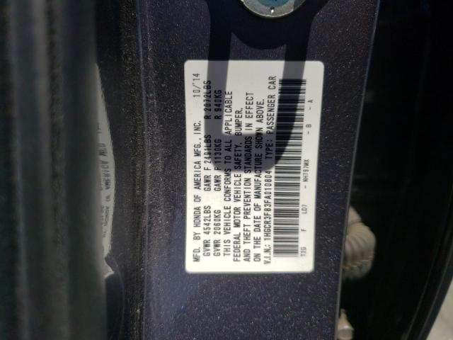 Photo 10 from auction – 2015 HONDA ACCORD EXL with VIN 1HGCR3F83FA010804