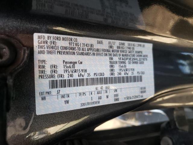 Photo 10 from auction – 2017 FORD FOCUS S with VIN 1FADP3E29HL221878
