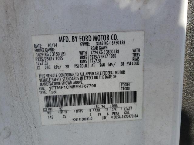 Photo 10 from auction – 2014 FORD F150 with VIN 1FTMF1CM5EKF87795