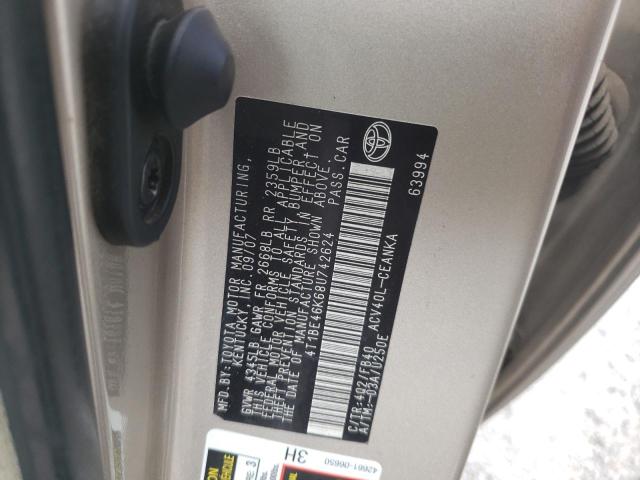 Photo 10 from auction – 2008 TOYOTA COROLLA with VIN 4T1BE46K68U742624