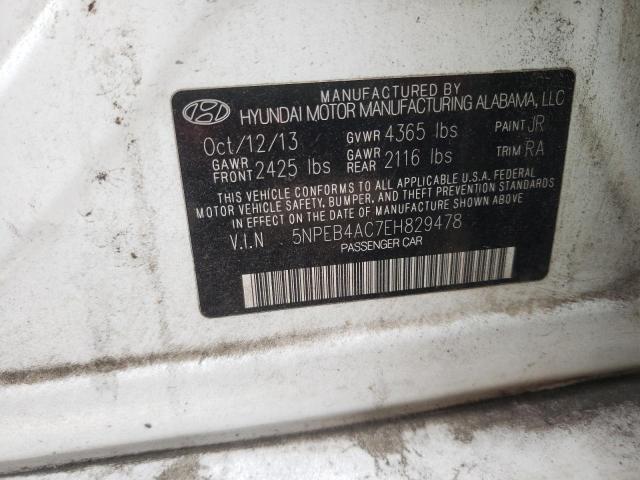 Photo 10 from auction – 2014 HYUNDAI SONATA GLS with VIN 5NPEB4AC7EH829478