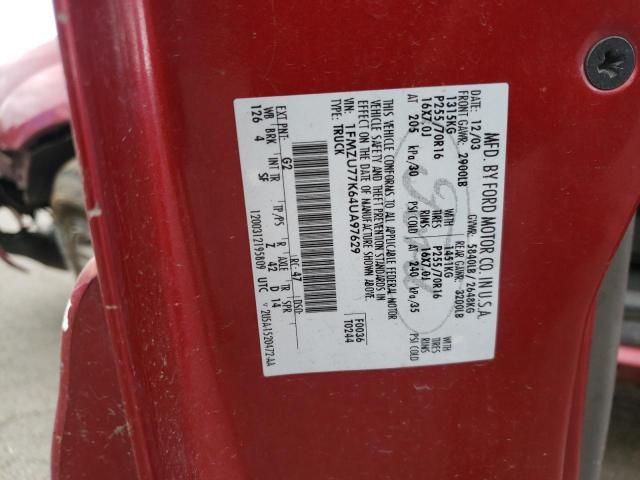 Photo 10 from auction – 2004 FORD EXPLORER S with VIN 1FMZU77K64UA97629