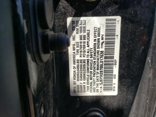 Photo 10 from auction – 2006 HONDA ELEMENT EX with VIN 5J6YH28786L017638