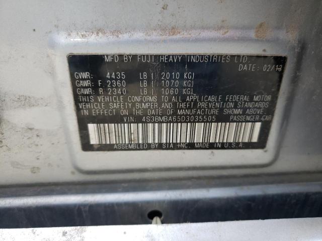 Photo 10 from auction – 2013 SUBARU LEGACY 2.5 with VIN 4S3BMBA65D3035505
