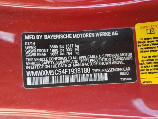 Photo 10 from auction – 2015 MINI COOPER with VIN WMWXM5C54FT938188