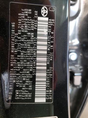Photo 10 from auction – 2021 TOYOTA COROLLA SE with VIN 5YFS4MCEXMP071312