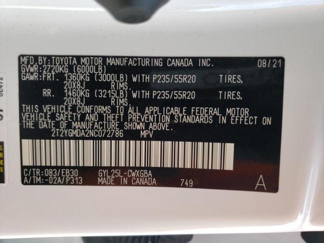 Photo 10 from auction – 2022 LEXUS RX 450H F- with VIN 2T2YGMDA2NC072786