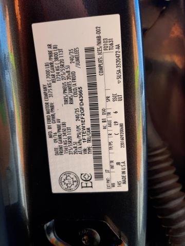 Photo 10 from auction – 2016 FORD F150 SUPER with VIN 1FTEW1EF2GFD43665