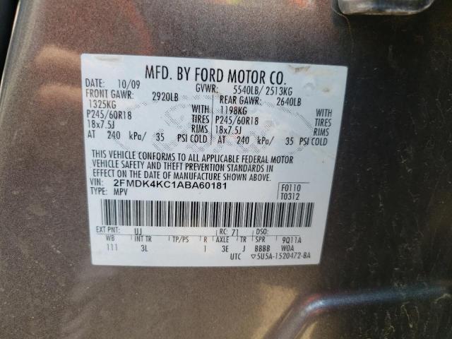 Photo 10 from auction – 2010 FORD EDGE LIMIT with VIN 2FMDK4KC1ABA60181