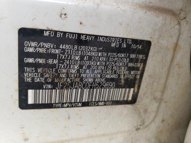 Photo 10 from auction – 2015 SUBARU FORESTER 2 with VIN JF2SJABC0FH529690