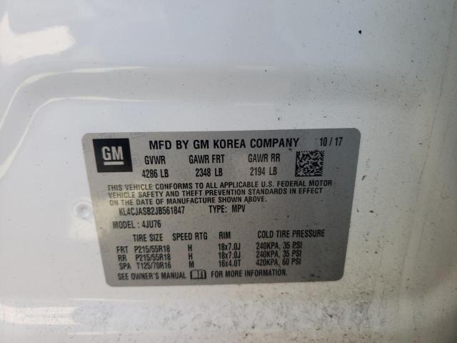 Photo 10 from auction – 2018 BUICK ENCORE PRE with VIN KL4CJASB2JB561847