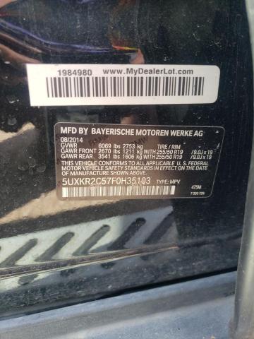 Photo 10 from auction – 2015 BMW X5 SDRIVE3 with VIN 5UXKR2C57F0H35103
