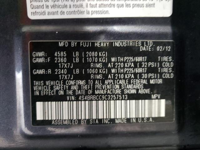 Снимка 10 от търг – 2012 SUBARU OUTBACK 2. с VIN 4S4BRBCC9C3257513