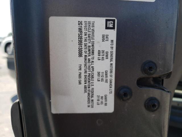 Foto 10 de la subasta – 2005 CHEVROLET IMPALA con VIN 2G1WF52E959130086