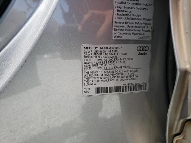 Photo 10 from auction – 2008 AUDI Q7 4.2 QUA with VIN WA1BV74L08D024546