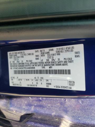 Photo 10 from auction – 2014 FORD ESCAPE SE with VIN 1FMCU9GX7EUA80868