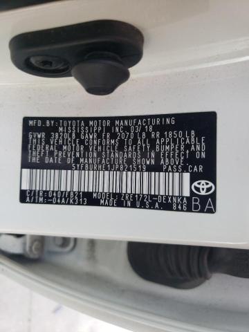 Photo 10 from auction – 2018 TOYOTA COROLLA L with VIN 5YFBURHE1JP821519