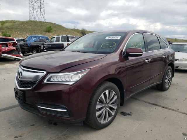 Photo 2 from auction – 2016 ACURA MDX TECHNO with VIN 5FRYD4H43GB018461