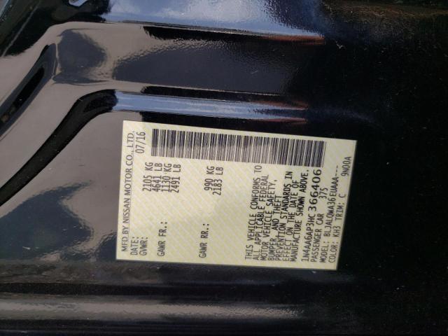 Photo 10 from auction – 2017 NISSAN MAXIMA 3.5 with VIN 1N4AA6AP3HC366406