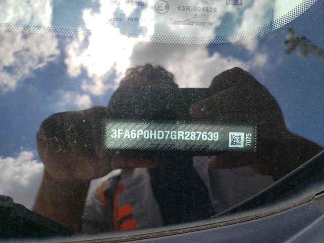 Photo 10 from auction – 2016 FORD FUSION SE with VIN 3FA6P0HD7GR287639