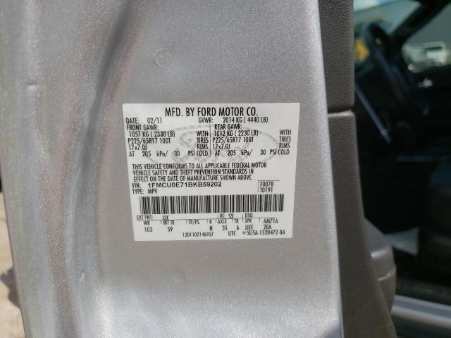 Photo 10 from auction – 2011 FORD ESCAPE LIM with VIN 1FMCU0E71BKB59202
