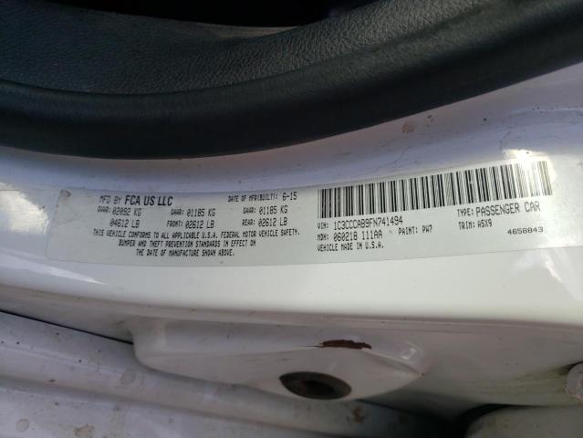 Photo 10 from auction – 2015 CHRYSLER 200 LIMITE with VIN 1C3CCCAB9FN741494