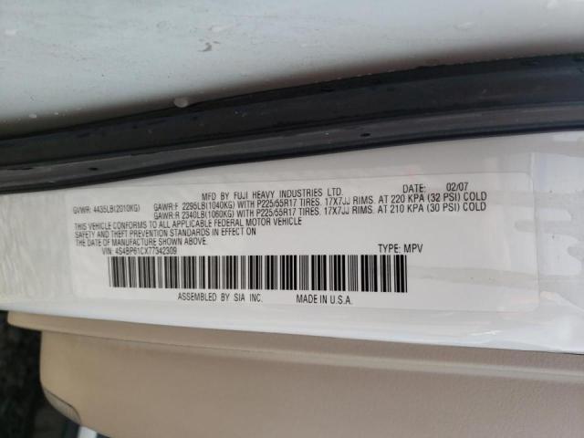Photo 10 from auction – 2007 SUBARU LEGACY OUT with VIN 4S4BP61CX77342309