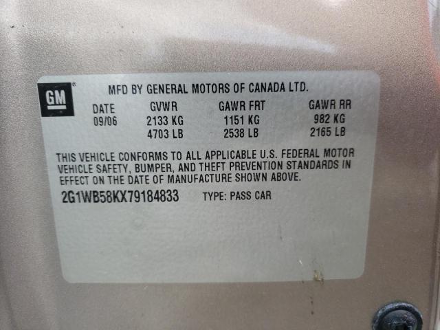 Photo 10 from auction – 2007 CHEVROLET IMPALA LS with VIN 2G1WB58KX79184833