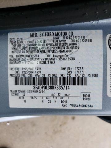 Photo 10 from auction – 2011 FORD FUSION HYB with VIN 3FADP0L38BR335714