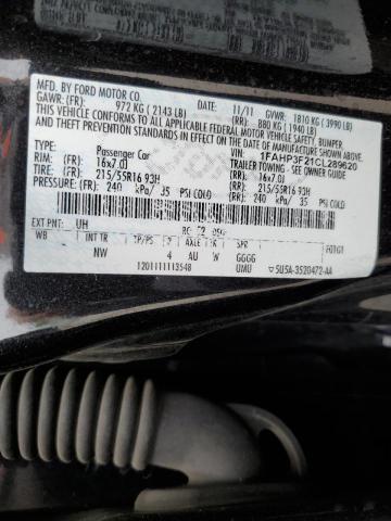 Photo 10 from auction – 2012 FORD FOCUS SE with VIN 1FAHP3F21CL289620