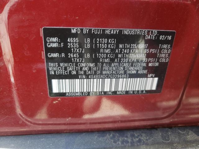 Снимка 10 от търг – 2016 SUBARU OUTBACK 2. с VIN 4S4BSADC7G3296863