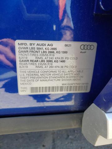 Photo 10 from auction – 2021 AUDI Q5 E PREMI with VIN WA1G2AFY7M2139168