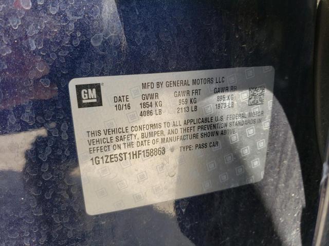 Photo 10 from auction – 2017 CHEVROLET MALIBU LT with VIN 1G1ZE5ST1HF158863