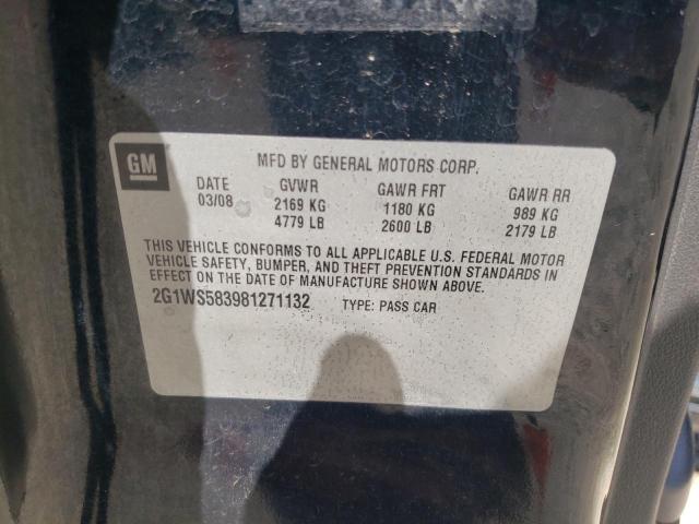 Photo 10 from auction – 2008 CHEVROLET IMPALA POL with VIN 2G1WS583981271132