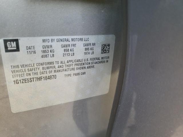 Photo 10 from auction – 2017 CHEVROLET MALIBU LT with VIN 1G1ZE5ST7HF184870