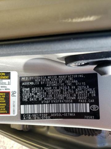 Photo 10 from auction – 2015 TOYOTA CAMRY LE with VIN 4T4BF1FKXFR470058