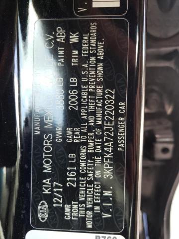 Photo 10 from auction – 2018 KIA FORTE LX with VIN 3KPFK4A72JE220322