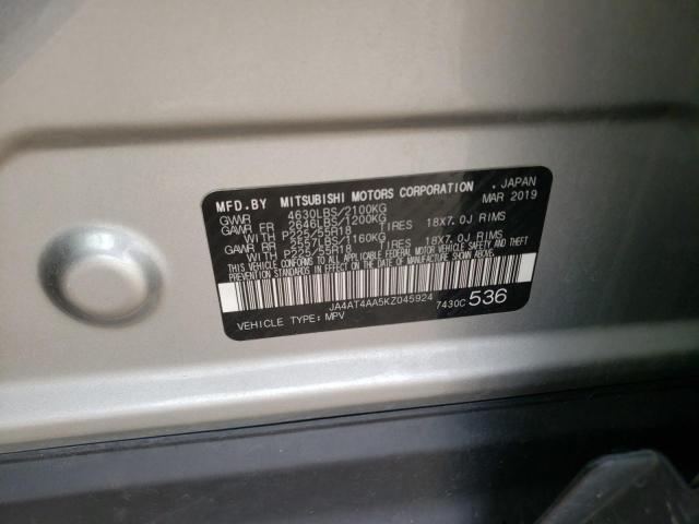 Photo 10 from auction – 2019 MITSUBISHI ECLIPSE CR with VIN JA4AT4AA5KZ045924