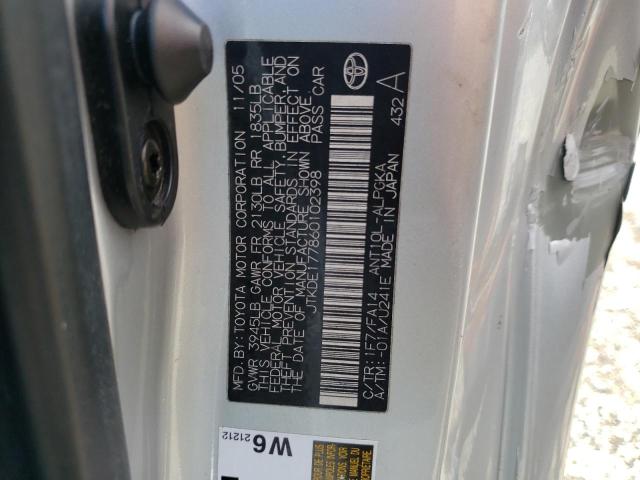Photo 10 from auction – 2006 TOYOTA SCION TC with VIN JTKDE177860102398
