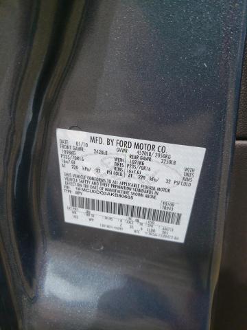 Photo 10 from auction – 2010 FORD ESCAPE XLT with VIN 1FMCU0DG3AKB80665