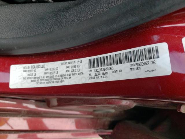 Photo 10 from auction – 2016 CHRYSLER 200 LIMITE with VIN 1C3CCCAB3GN166875